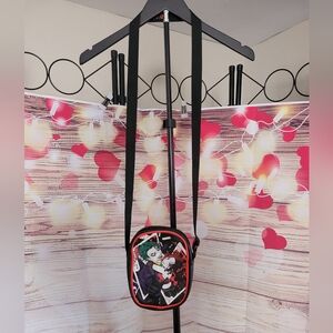 Harley Quinn & Joker  Crossbody Bag with Red and Black Design